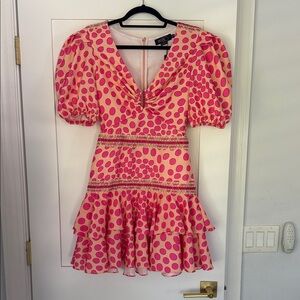 PatBO Bossa Lace Trim Mini Dress